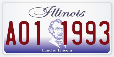 IL license plate A011993