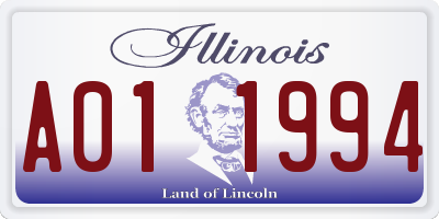 IL license plate A011994