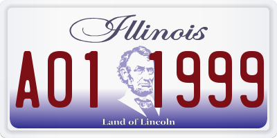 IL license plate A011999