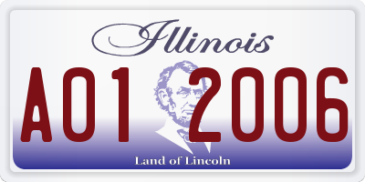 IL license plate A012006