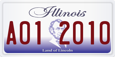 IL license plate A012010