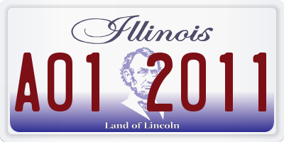 IL license plate A012011