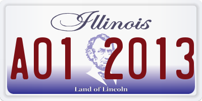 IL license plate A012013