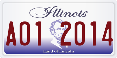 IL license plate A012014