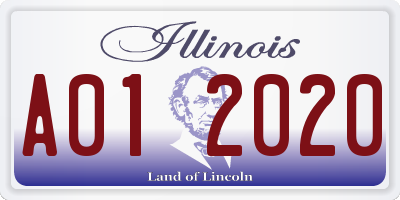 IL license plate A012020