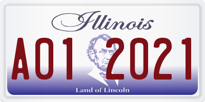IL license plate A012021