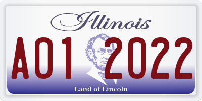 IL license plate A012022