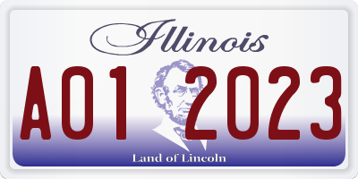 IL license plate A012023