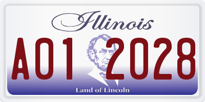 IL license plate A012028
