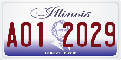 IL license plate A012029