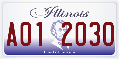 IL license plate A012030