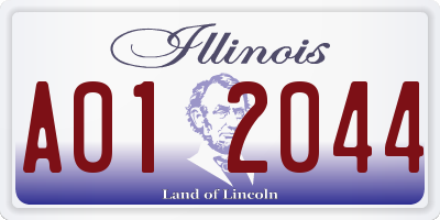 IL license plate A012044