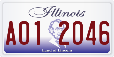 IL license plate A012046