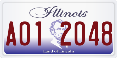 IL license plate A012048