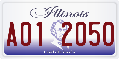 IL license plate A012050