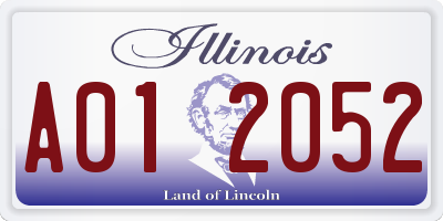 IL license plate A012052