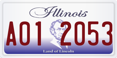IL license plate A012053