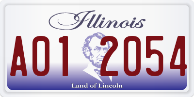 IL license plate A012054