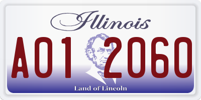 IL license plate A012060