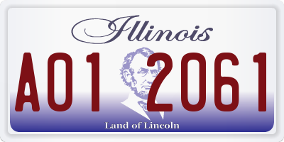 IL license plate A012061