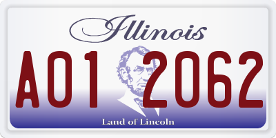 IL license plate A012062