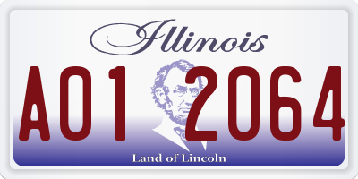 IL license plate A012064