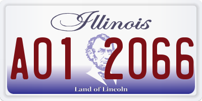 IL license plate A012066