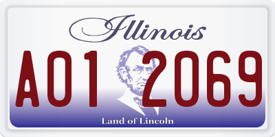 IL license plate A012069