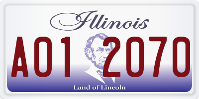 IL license plate A012070