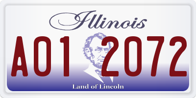 IL license plate A012072