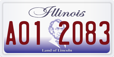 IL license plate A012083
