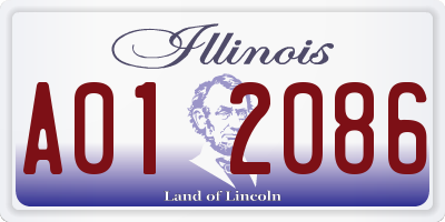 IL license plate A012086