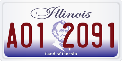 IL license plate A012091