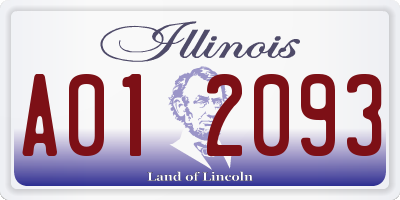 IL license plate A012093