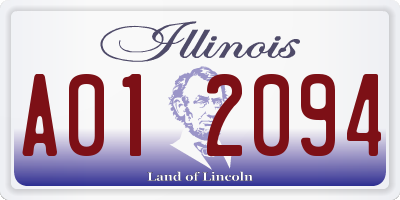 IL license plate A012094