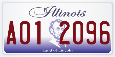 IL license plate A012096