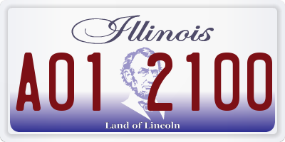 IL license plate A012100