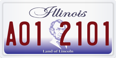 IL license plate A012101
