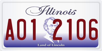 IL license plate A012106