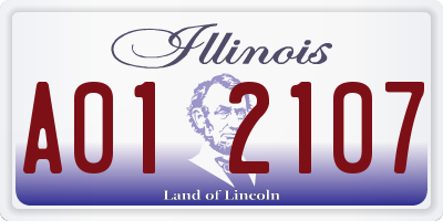 IL license plate A012107