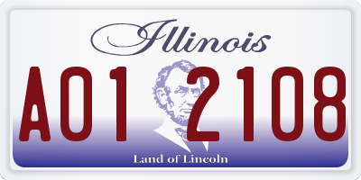 IL license plate A012108