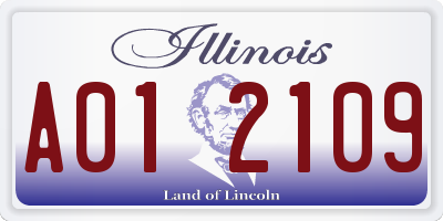 IL license plate A012109