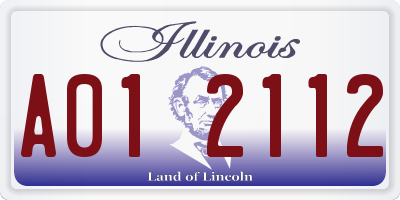 IL license plate A012112