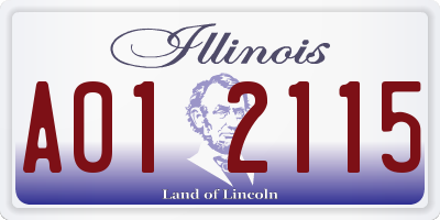 IL license plate A012115