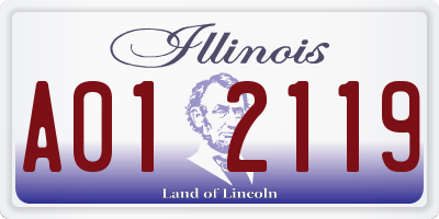 IL license plate A012119