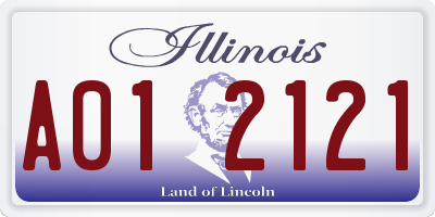 IL license plate A012121