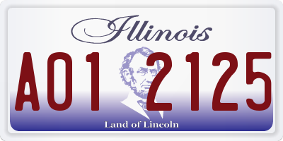 IL license plate A012125