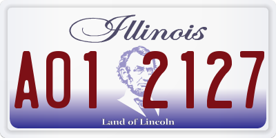 IL license plate A012127