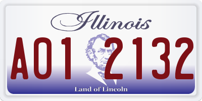 IL license plate A012132