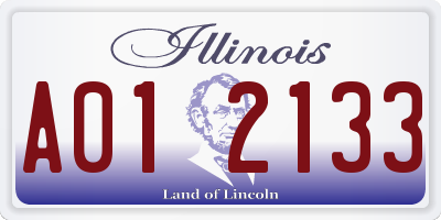 IL license plate A012133